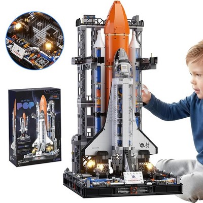 Technik Weltraumrakete Bauspielzeug Space Shuttle Baustein Set klemmbausteine
