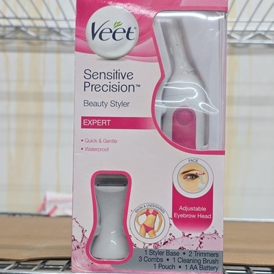 Veet Sensitive Precision Waterproof Beauty Styler Trimmer 2 Heads Face VT9296A1D