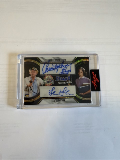 2026 Leaf Presidents Dual Auto Christopher Lloyd & Lea Thompson 1/1 Black