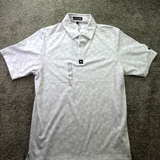 Bad Birdie Pique Polo Shirt Men's Small Purple Palmetto Iris Palm Trees Golf NWT