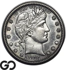 1901-O Barber Quarter *Key Date*, Scarce New Orleans Date Issue