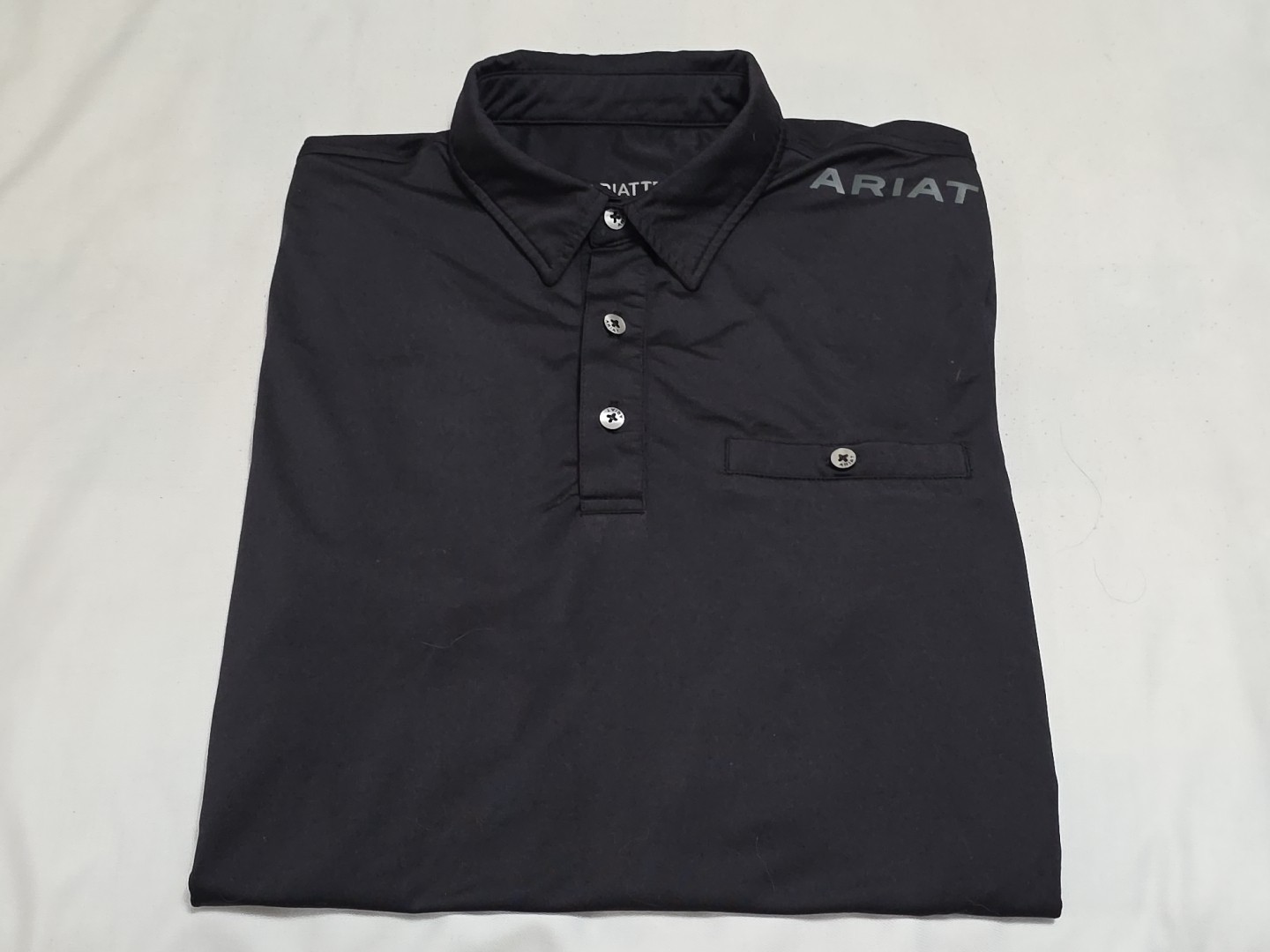 Ariat AriatTEK Performance Black Lightweight Polo… - image 1