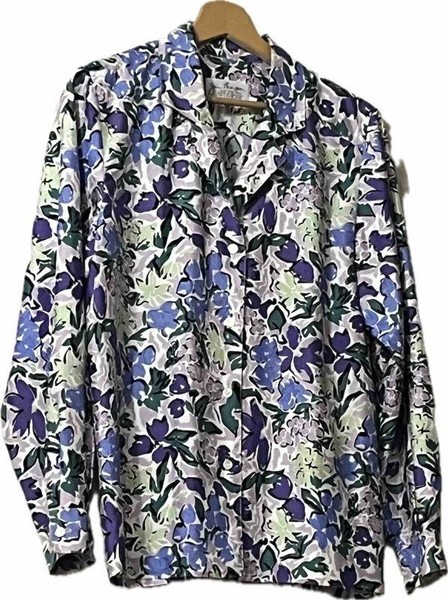 Women Jim Thompson Shirt Navy Silk 36 / S / 44