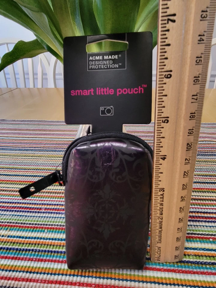  Pequeña bolsa inteligente hecha por Acme púrpura húmedo/negro -NUEVA Foto 2 de 4