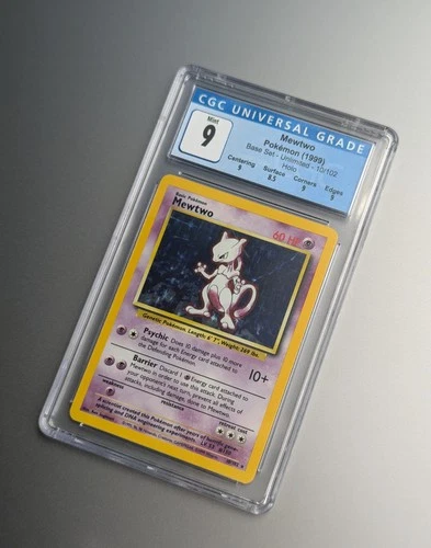 1999 Pokémon Base Set Unlimited Mewtwo CGC 9 Mint Holo 10/102