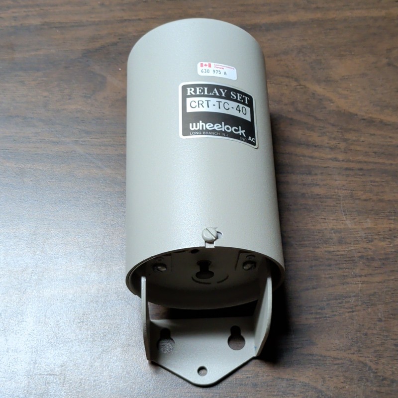 Wheelock CRT-TC-40 Telephone Relay Set, 39-90V AC Coil, Wall Mount, 1 Pack