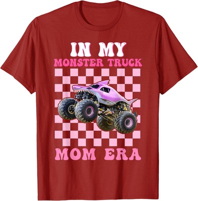 In My Monster Truck Mom Era Are My Jam Funny Cute Unisex T-Shirt