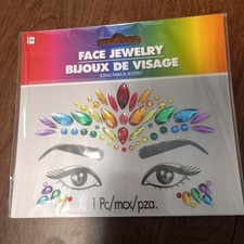 Rainbow Face Body Jewels - 3 Pieces - Pride - Costume Accessory - One Size
