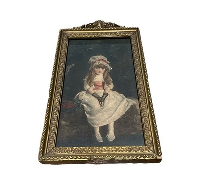 Antique Vintage Cherry Ripe Print Sir John Everett Millais Ornate Wooden Frame