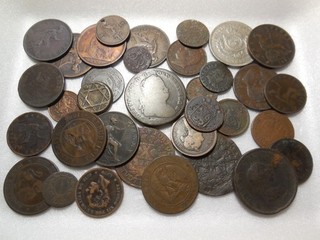 COLLEZIONE DI 34 MONETE ANTICHE DEL 1800 VARIETÀ MONDIALE