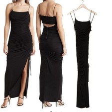 NWT ALICE + OLIVIA Ruched Cutout Maxi Dress SZ4 Retail $440