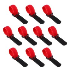 10Pcs, Reusable Cinch Straps 0.8"x6" Hook and Loop Cable Securing Straps Red