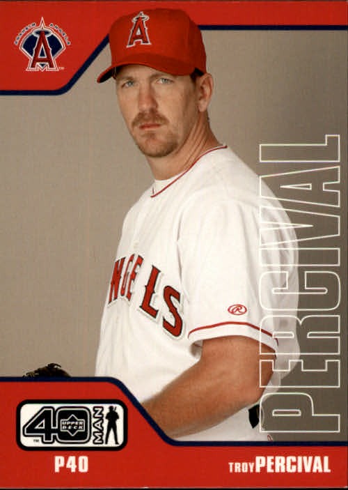 2002 Upper Deck 40-Man Baseball Card #13 Troy Percival