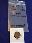 1863 INDIAN HEAD PATRIOTIC CIVIL WAR TOKEN ' NOT ONE CENT '  VF   #MF-4212 — photo 2