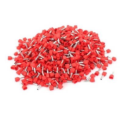 1000pcs Electric 2x18 AWG Twin Cable Insulated Terminal Bezel TE1008