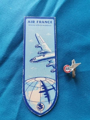 Marque page " Air France  " et  Insigne de boutonnière de la P M  AIR - Photo 1/4
