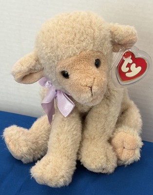 Vintage 1997 Ty Beanie Baby Buddy Lovie the Sheep Lamb 10'' With Heart Tag EUC