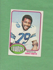 1976 Topps Football Set HARVEY MARTIN Rookie Card RC # 44. rookie card picture