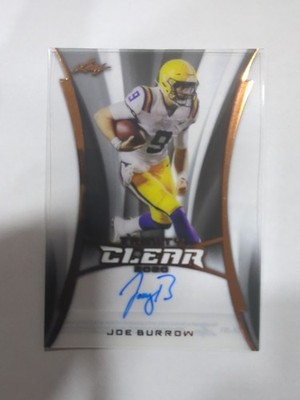 2020 Leaf Trinity  Clear Auto Joe Burrow #CA-JB1 Rookie RC Bengals LSU QB