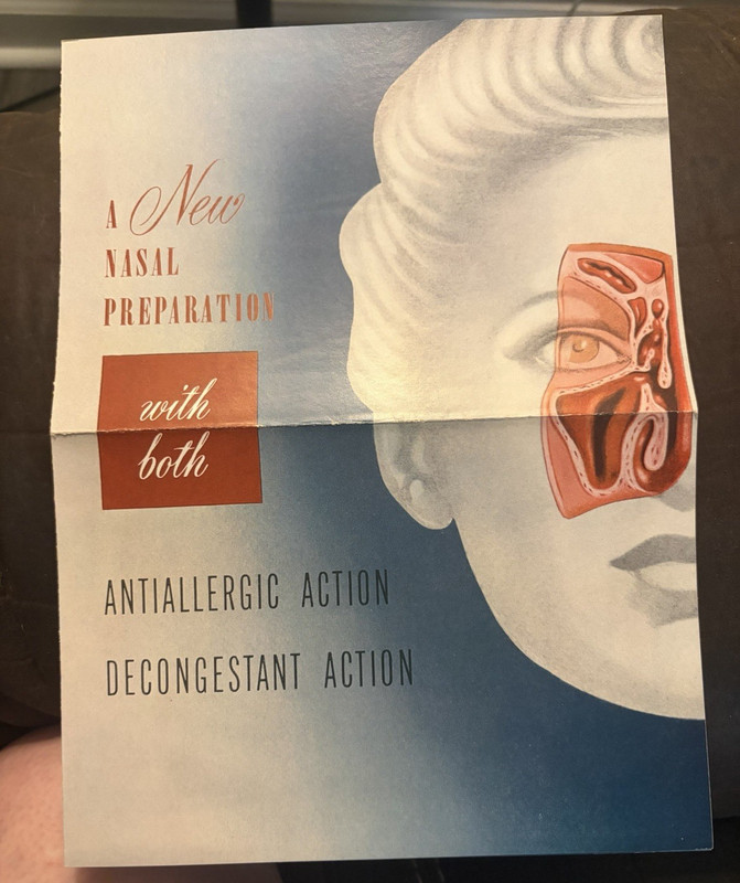 Bena-Fedrin Nasal Preparation Fold-Out Advertising Brochure Insert