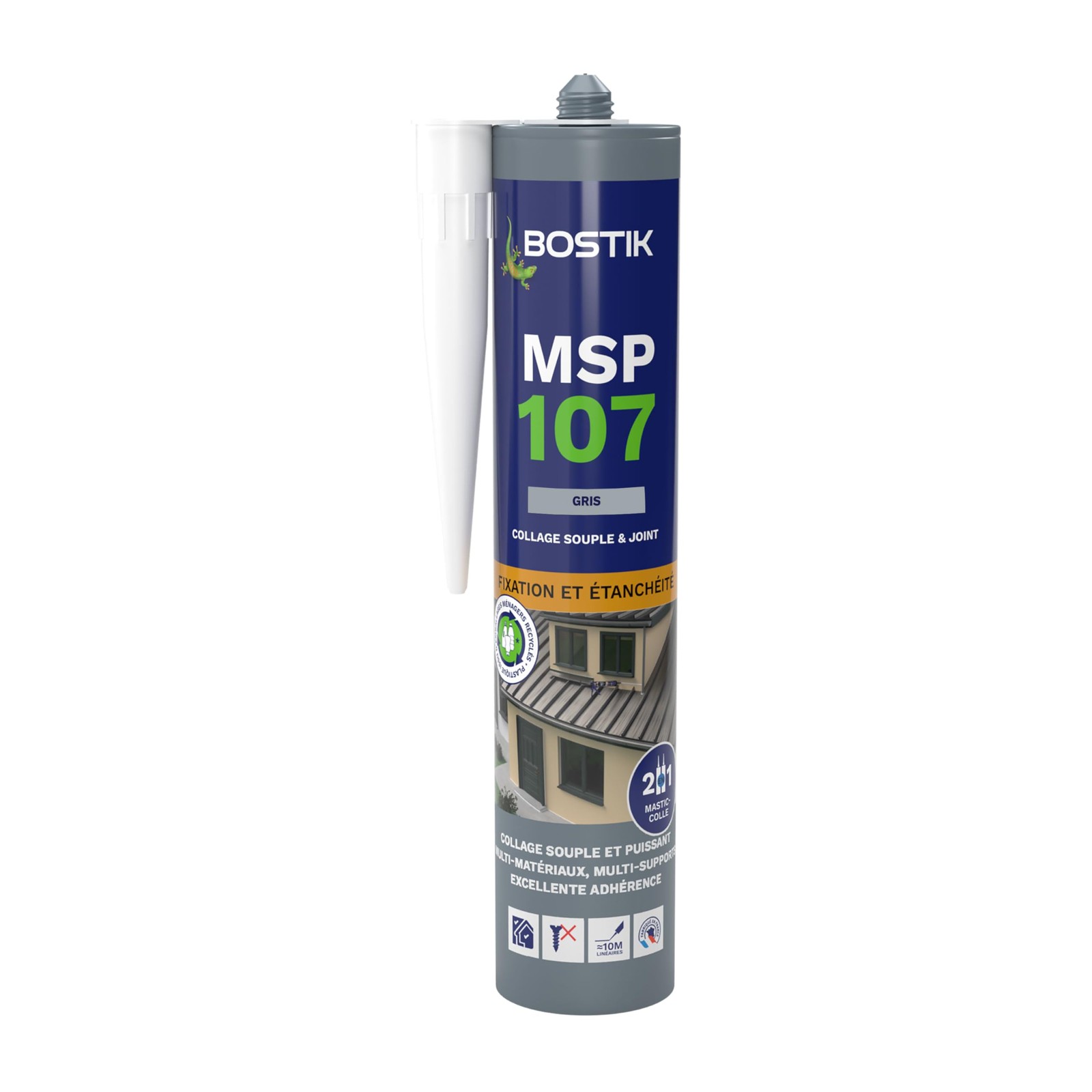 Mastic colle MSP 107 étanche à haute élasticité pour l'extérieur