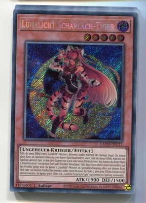 Yu-Gi-Oh! Lunalicht Scharlach Tiger Secret Rare LAVD-DEL13