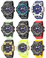 SMAEL Mens Sports Watch Waterproof Quartz Analog Digital Military Wrist Watches