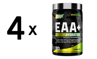 4 x Nutrex EAA + Hydration, Lemon Lime - 390g (83,33 EUR/kg)