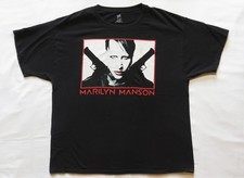 Marilyn Manson Vintage T Shirt 2012 Concert Tour Guns Logo XL Alt Metal Band