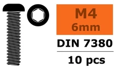 GForce - 4x6mm 10pcs Steel Round Neck Head Screws