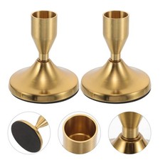  2 Pcs Candeliere D'oro Per La Decorazione Della Casa Portacandele Vintage