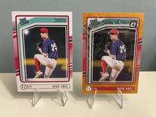 Mick Abel 2024 Donruss Optic Orange Velocity & Paper Base Rated Prospect 