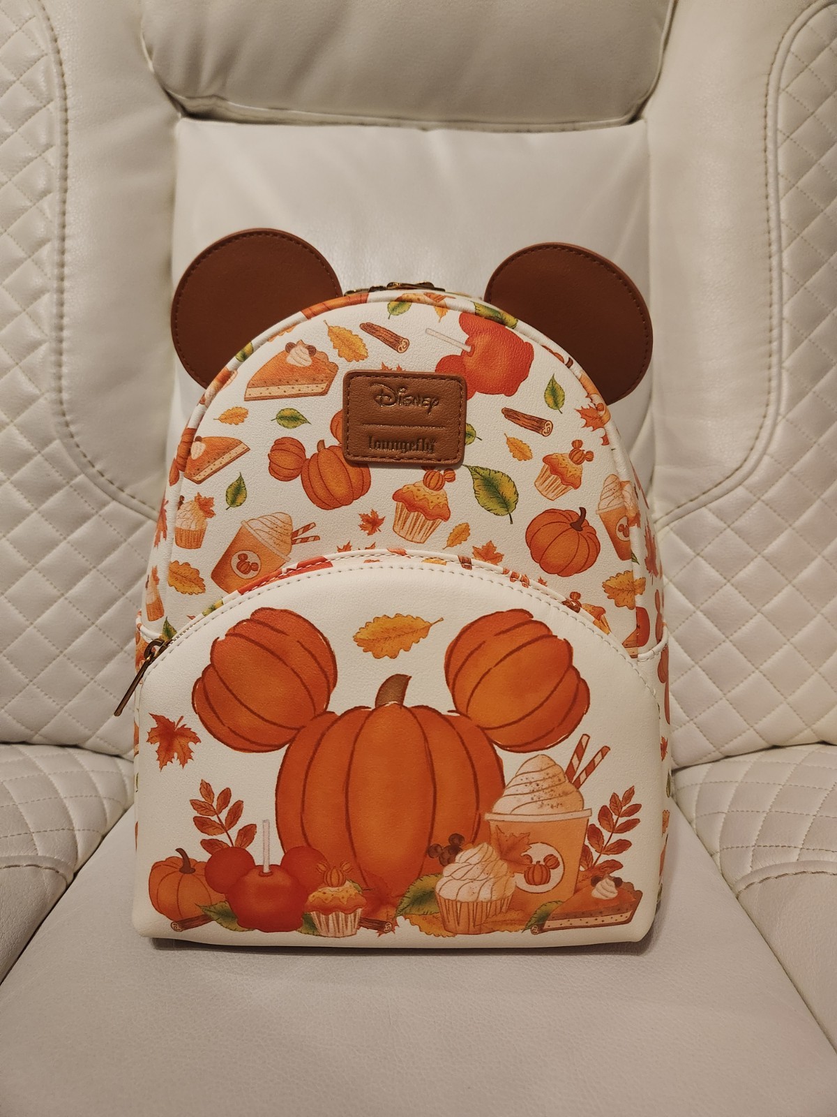 Loungefly Disney Mickey Mouse Pumpkin Fall Treats Scented Mini Backpack