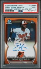 2023 Bowman Auto Orange Refractor /25 Enrique Bradfield JR. PSA 9