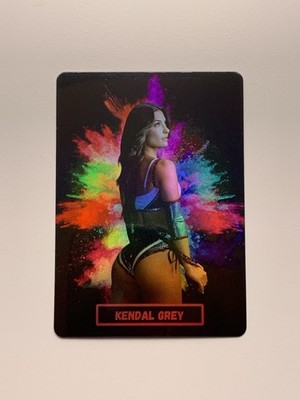 Kendal Grey CUSTOM WWE Card ACEO Color Burst Holofoil Design