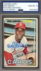 Bob Gibson Gem Mint 10 PSA DNA Signed 1967 Topps Autograph