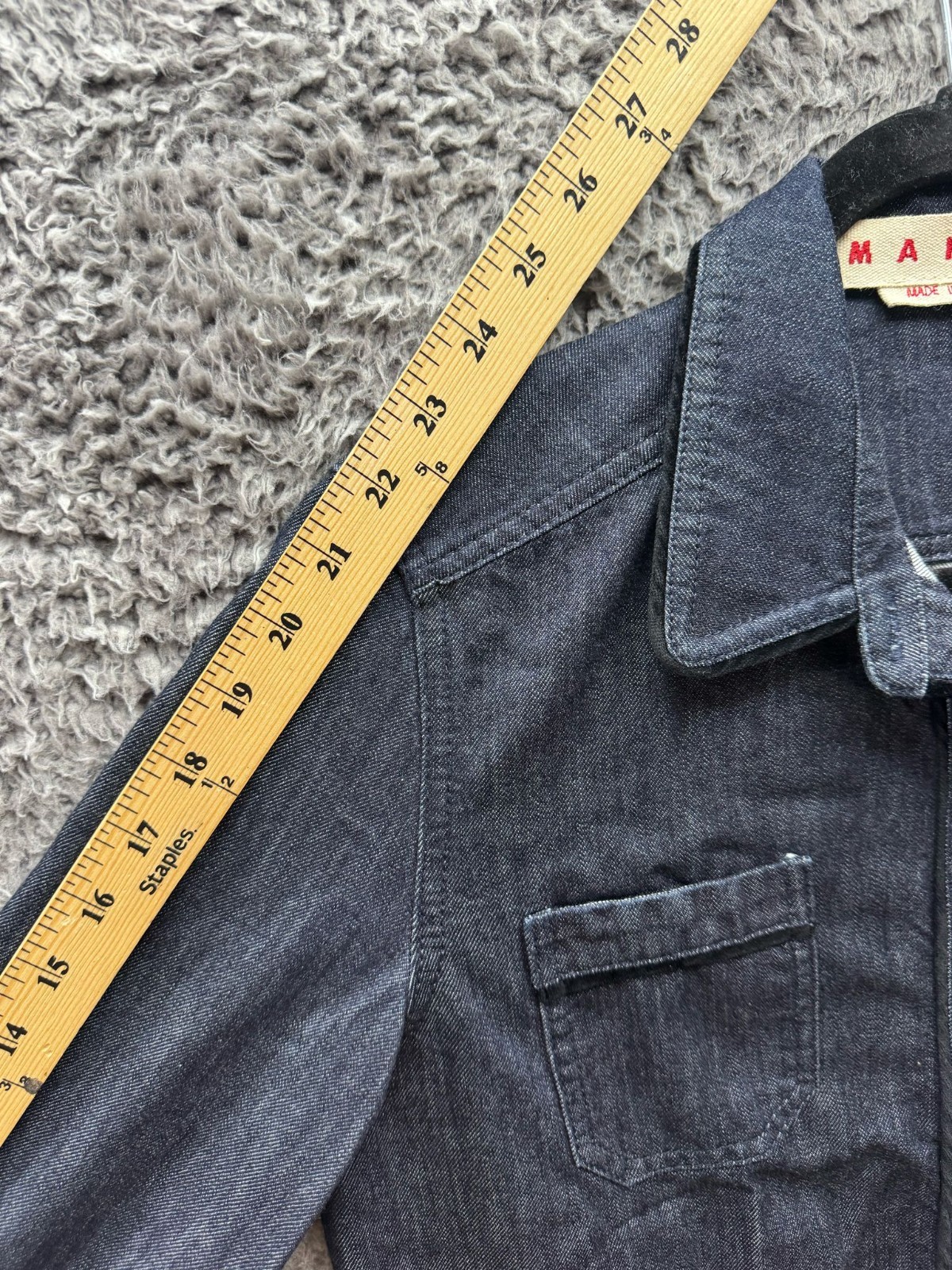 Marni  Collared Buttoned Denim Chore Jacket Dark … - image 11