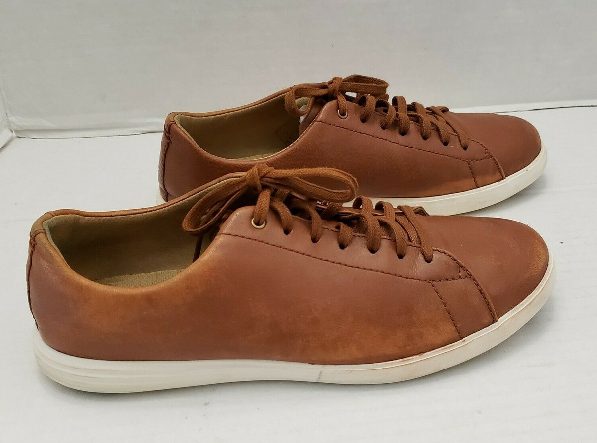 Cole Haan Grand Mens Shoes Grand Crosscourt Sneaker Tan Leather Oxford C26521 10 Mens COLE HAAN Grand Crosscourt Comfort Shoes Light , Soft  main image 2