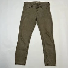 MOTHER Jeans The Looker Ankle Military Green Womens Size 27 X 26