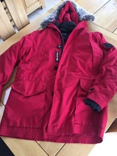 Nautica Coat Fur Lined Hood Fleece Lined Size M