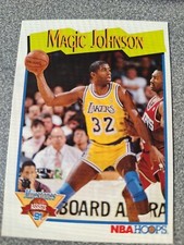 1991-92 NBA Hoops - Milestones #316 Magic Johnson d193