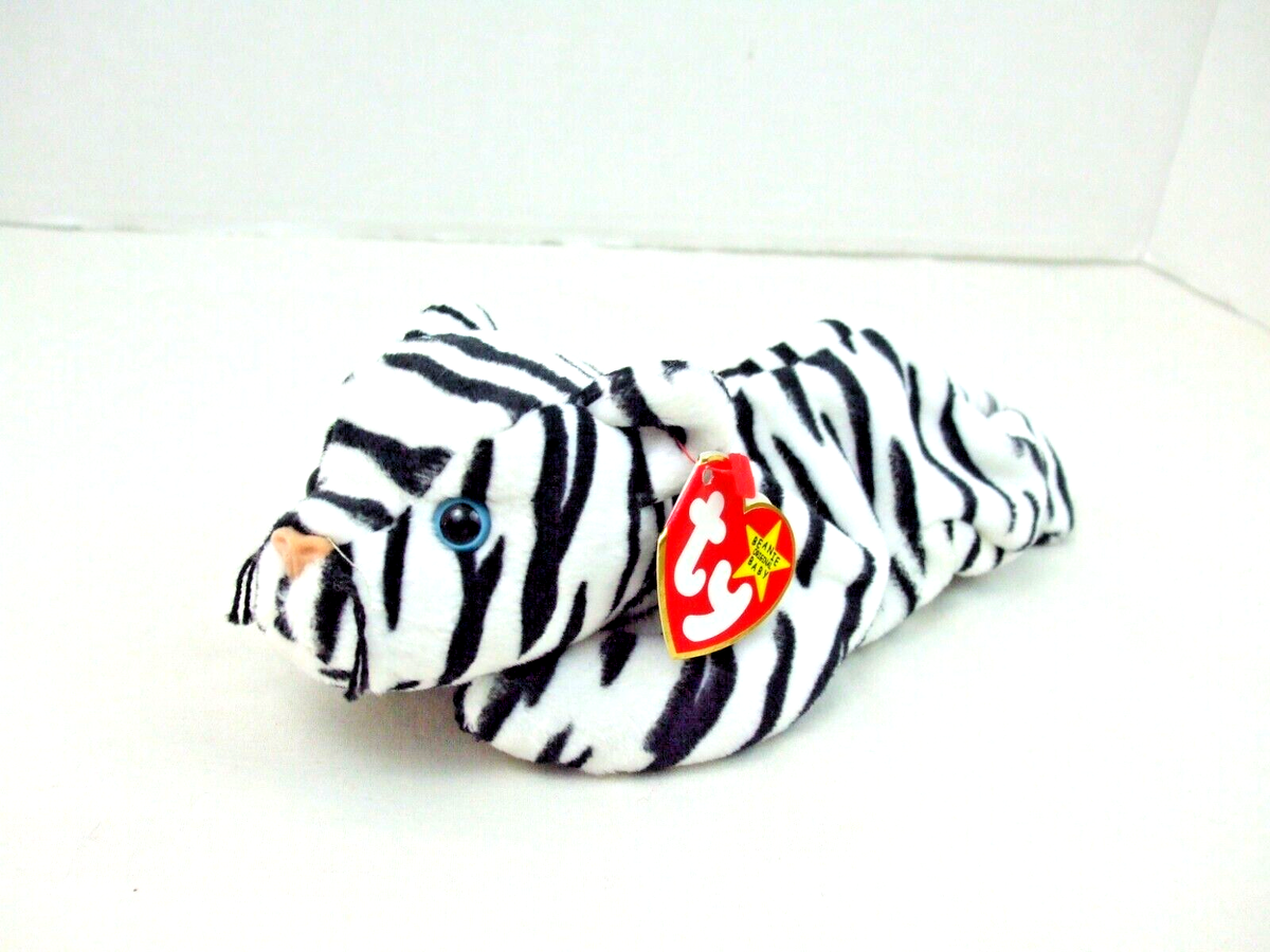 Ty Beanie Baby Blizzard the White Tiger December 10 1996 Retired