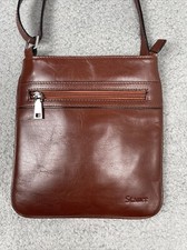 Stauer Handbag Womens Brooklyn Luxury Italian Leather Crossbody Hip Bag Brown