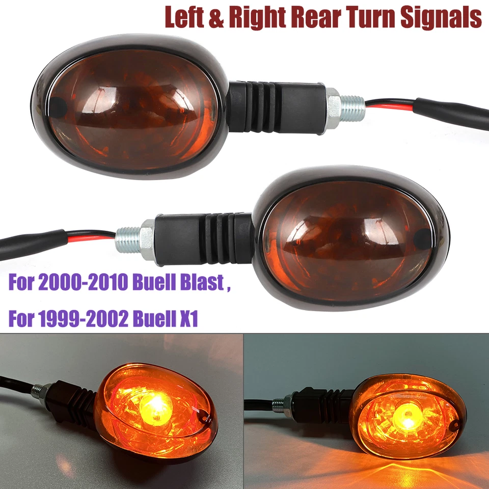 Left & Right Rear Turn Signals Kit For 2000-10 Buell Blast, Lightning X1 1999-02 Foto 2 de 4
