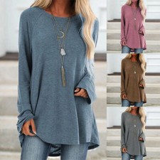 Ladies Women Jumper Pullover Long Sleeve Casual Loose Tunic T-shirt Baggy Tops