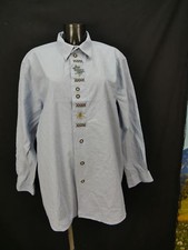 Rozmiar XL Koszula ludowa Canda niebieska lekka bawełna z haftem TH869