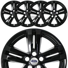 4 fit Ford Explorer XLT 2020-2024 Black 18" Wheel Skins Full Rim Covers Hub Caps