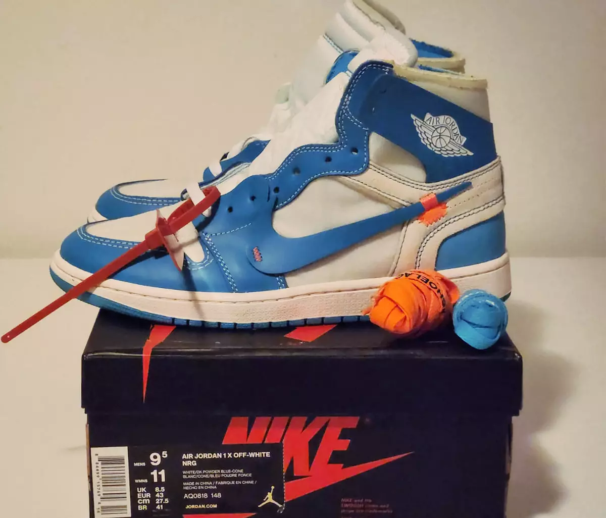 Buy Off-White x Air Jordan 1 Retro High OG 'UNC' - AQ0818 148