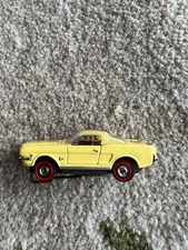 Vintage Aurora Thunderjet:   Yellow with Red Stripes Ford Fastback Mustang