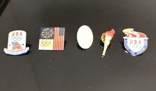 Vintage Lotto 5 USA Olimpiadi Spilla Bavero Cappello Pinback Smalto 2004 2006 Torcia Fiamma Bandiera